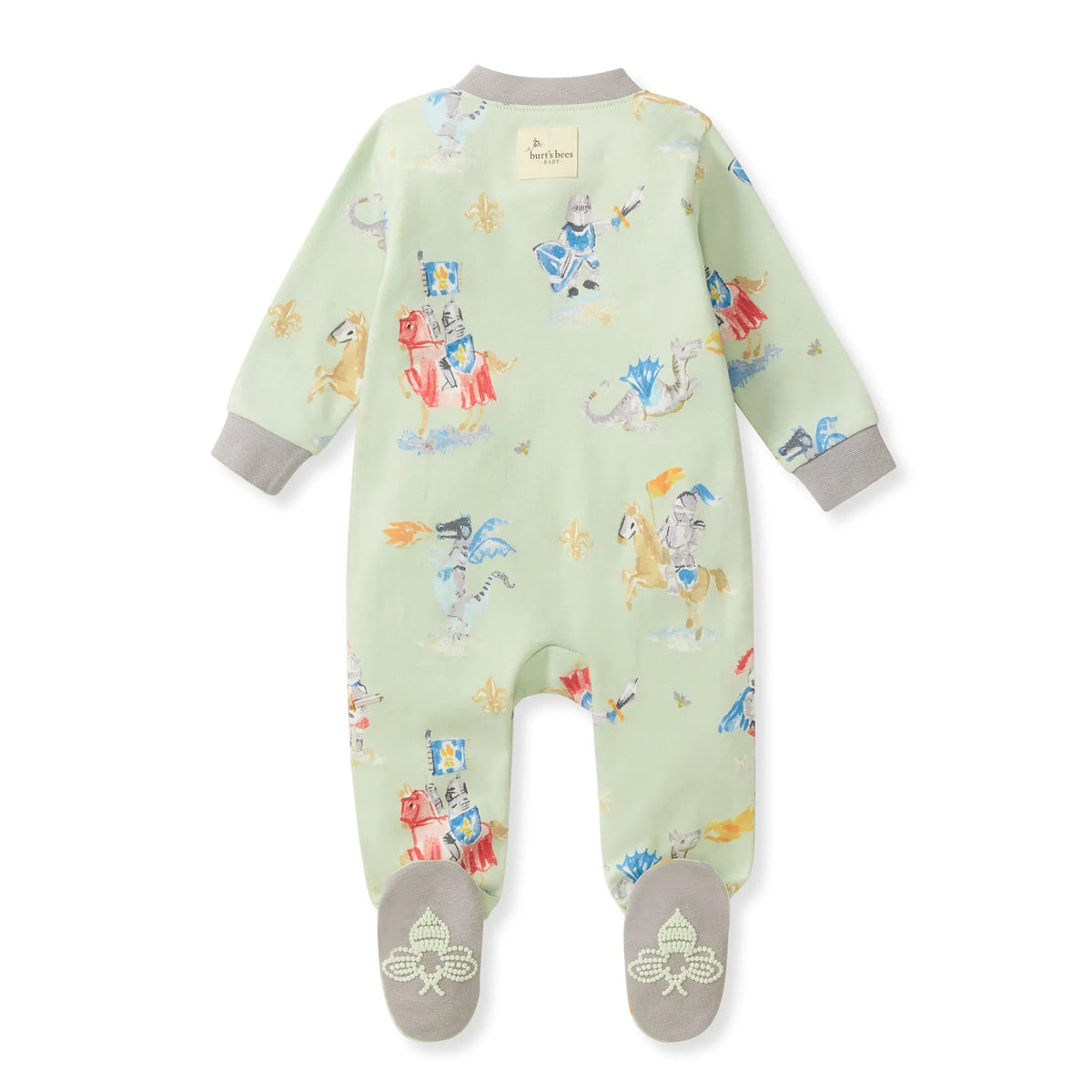 Knight & Dragons Organic Cotton Sleep & Play Footed Burt's Bees Baby Lil Tulips