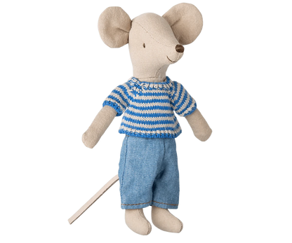 Knitted sweater and pants for Big brother mouse Maileg Lil Tulips