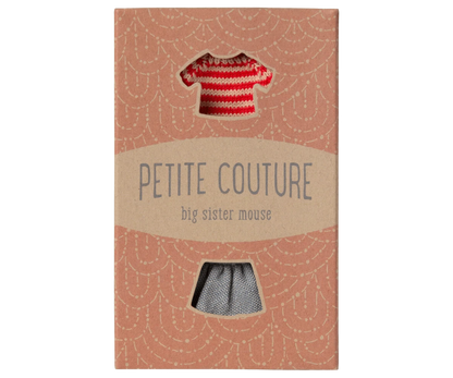 Knitted Sweater and Skirt, Big Sister Mouse Maileg Lil Tulips