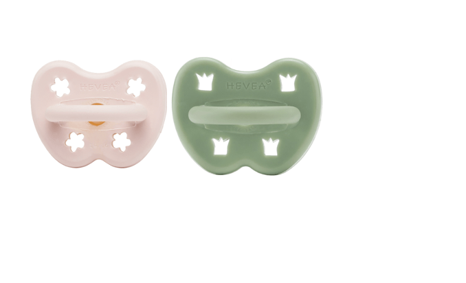 København Round Pacifier 2 Pack (3-36 Months) Hevea Lil Tulips
