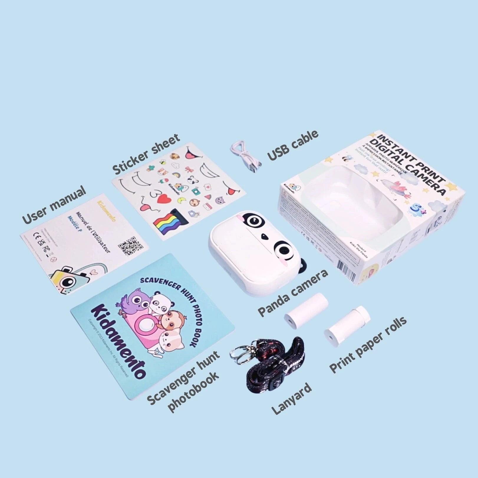 Koko the Panda - Instant Print Kids Digital Camera - Model P Kidamento Lil Tulips