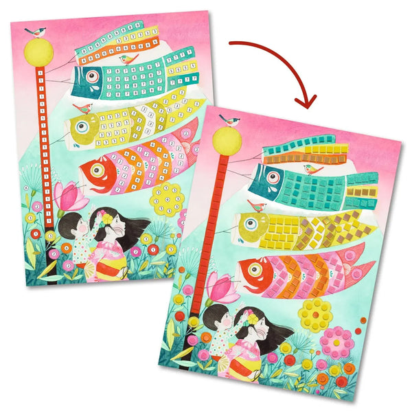 Kyoto Sticker Mosaic Craft Kit Djeco Lil Tulips