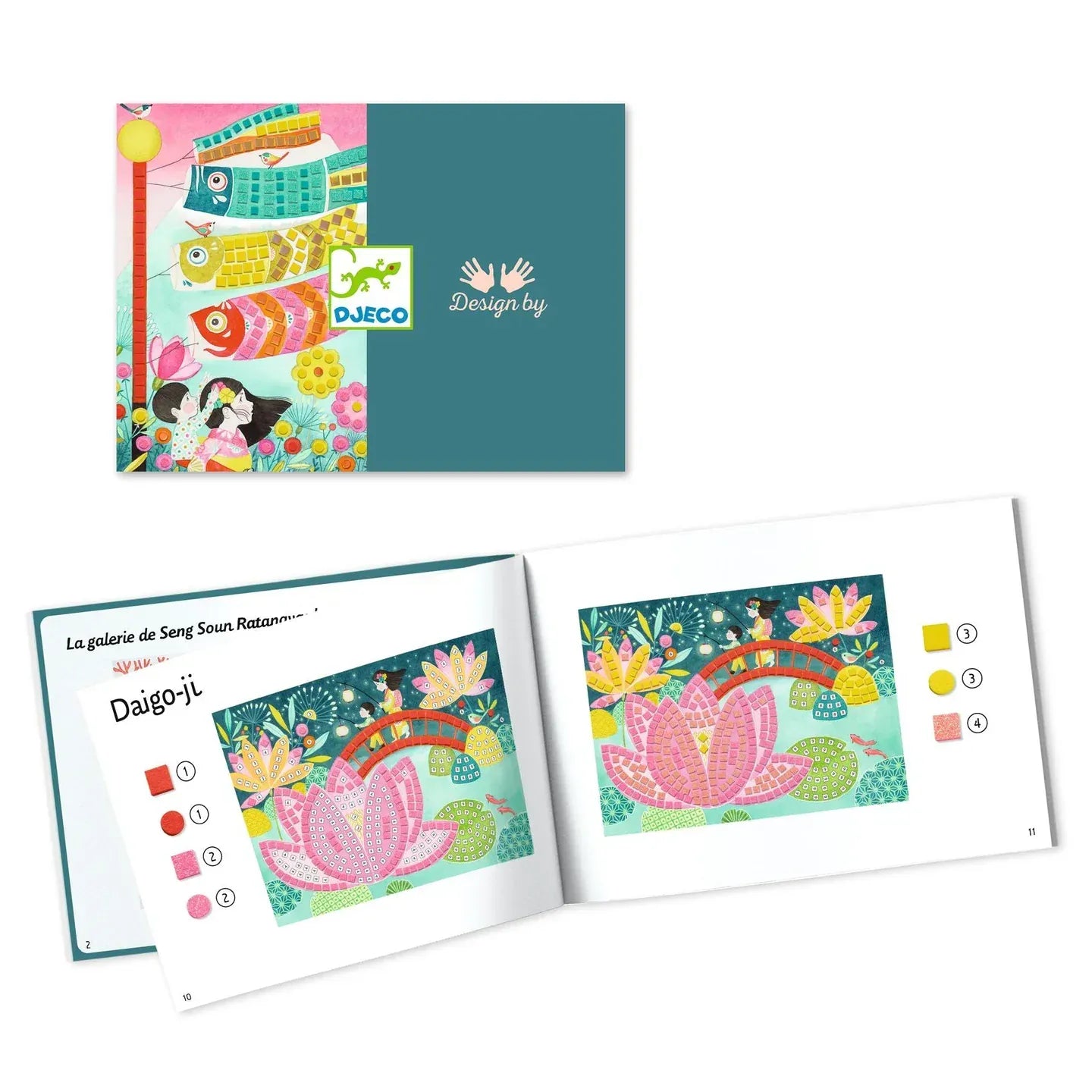Kyoto Sticker Mosaic Craft Kit Djeco Lil Tulips