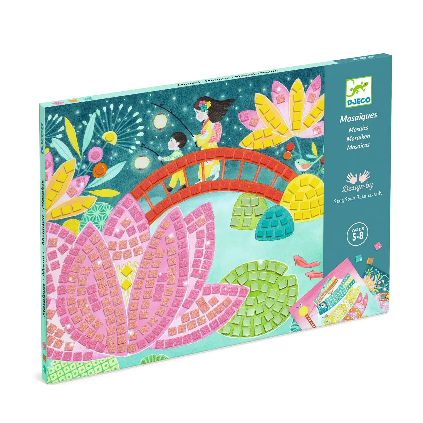 Kyoto Sticker Mosaic Craft Kit Djeco Lil Tulips