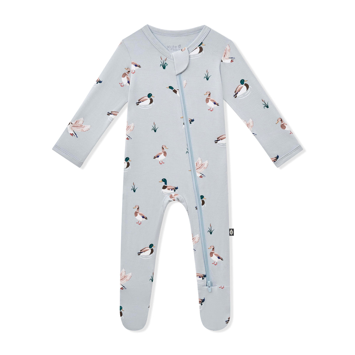 Kyte Baby Zippered Footie in Mallard Duck bamboo rayon baby pajamas
