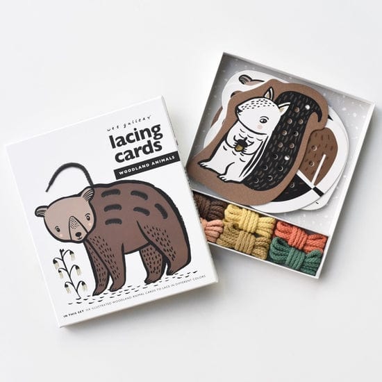 Lacing Cards - Woodland Animals Wee Gallery Lil Tulips