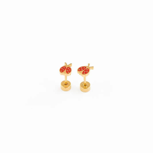 Ladybug Flat Back Earrings Pip Pop Post Bracelets Lil Tulips