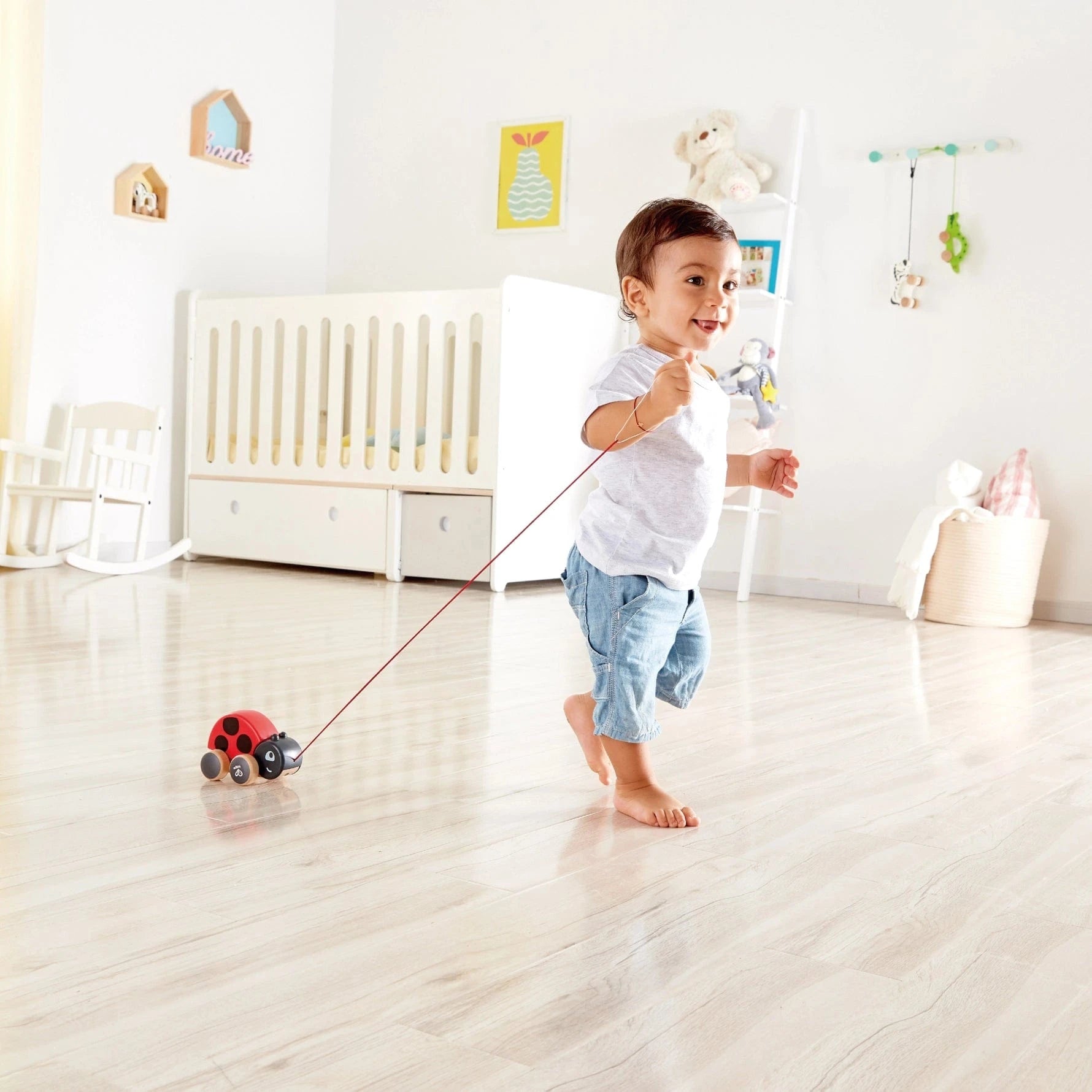 Ladybug Pull Along Hape Lil Tulips