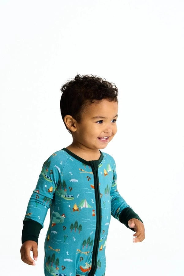 Lake Life Jump in the Lake Bamboo Convertible Baby Pajamas Emerson and Friends Baby & Toddler Clothing Lil Tulips
