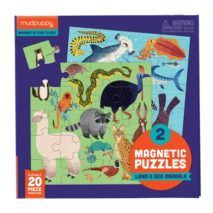Land & Sea Animals Magnetic Puzzle Chronicle Books Lil Tulips