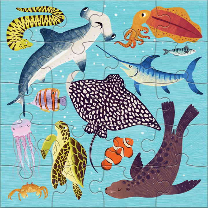 Land & Sea Animals Magnetic Puzzle Chronicle Books Lil Tulips