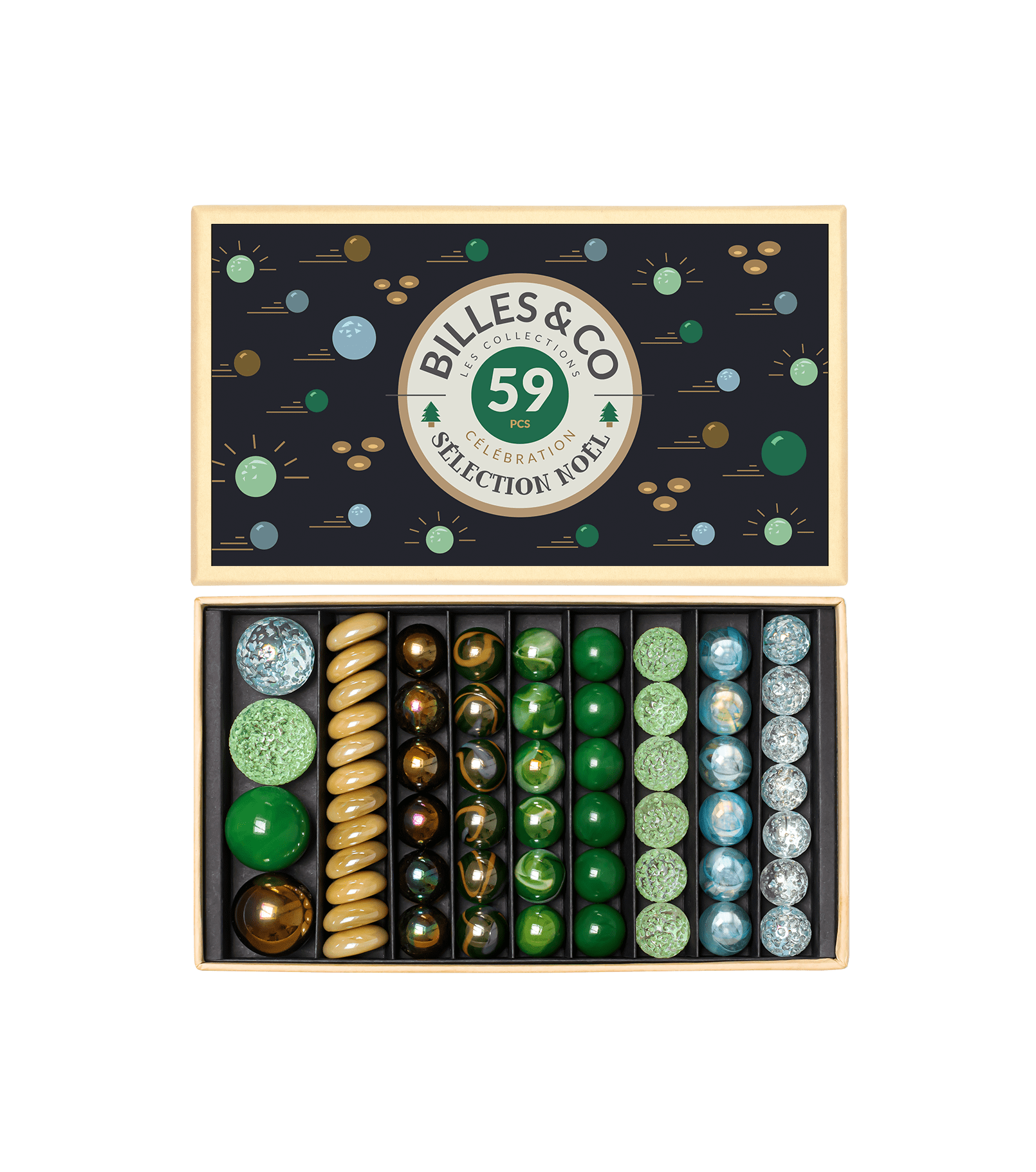 Large Box - Noel Celebration Marbles Billes & Co Lil Tulips
