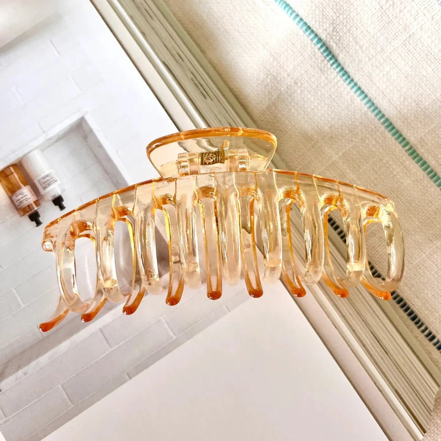 Large Hair Claw Clip - Spring Collection Pumpkin Orange Frosting Company Lil Tulips