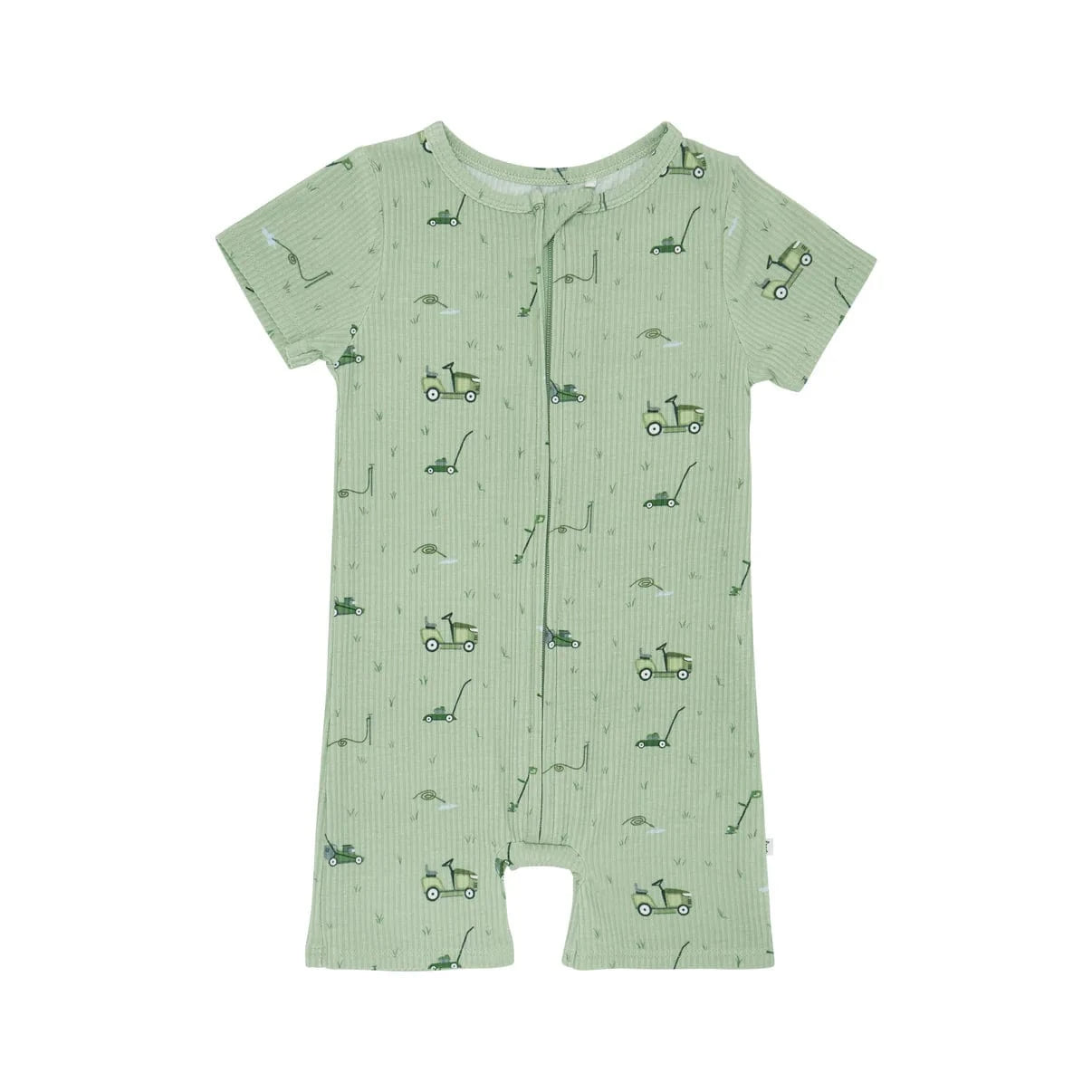 Lawn Mowers Small Ribbed Summer Zip Romper Brave Little Ones Lil Tulips