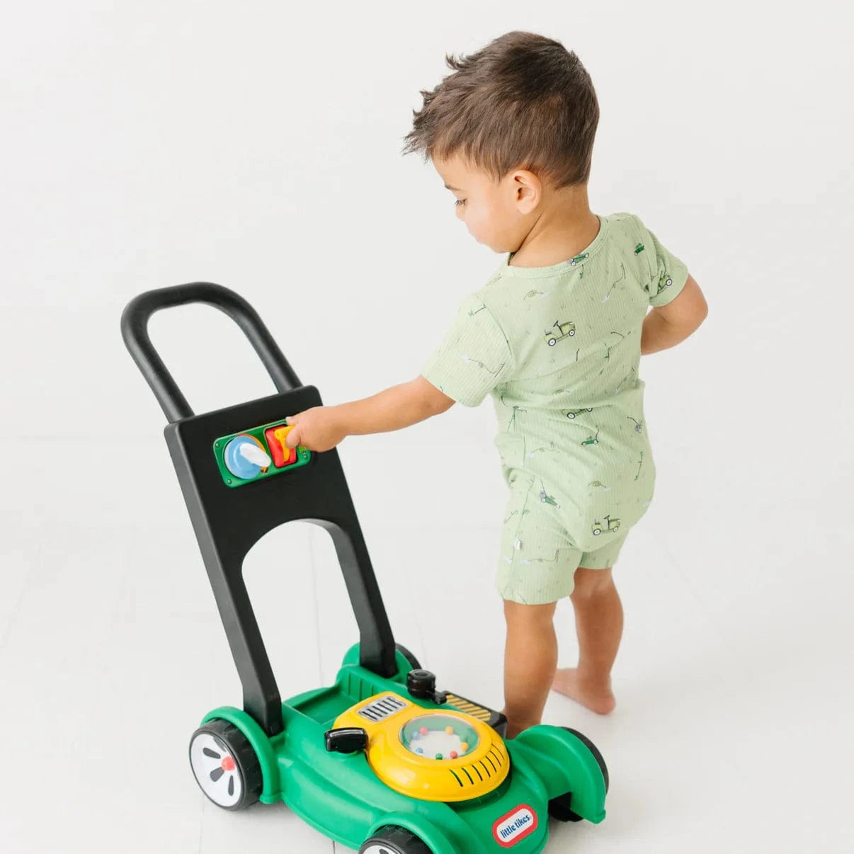 Lawn Mowers Small Ribbed Summer Zip Romper Brave Little Ones Lil Tulips