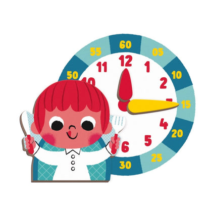 Learn to Tell the Time Magneti'Book Janod Lil Tulips