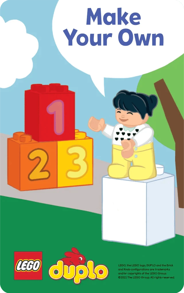 Lego Duplo: 1, 2, 3, Play with Me - 7 Audiobook Cards Yoto Lil Tulips