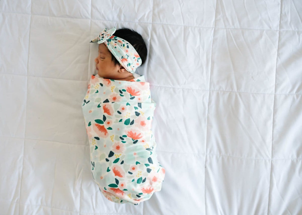 Leilani Knit Swaddle Blanket Copper Pearl Lil Tulips