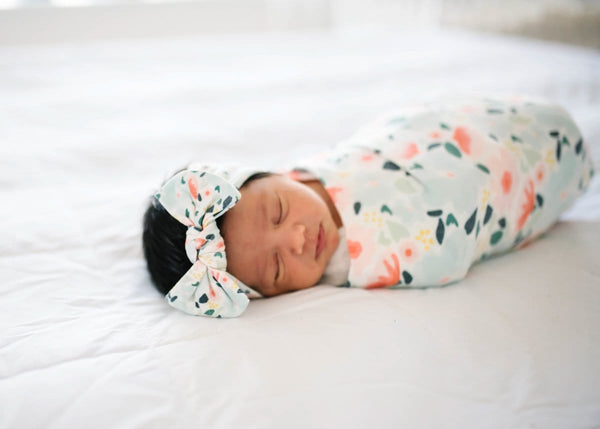 Leilani Knit Swaddle Blanket Copper Pearl Lil Tulips
