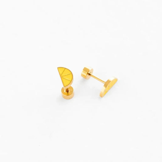 Lemon Flat Back Earrings Pip Pop Post Bracelets Lil Tulips