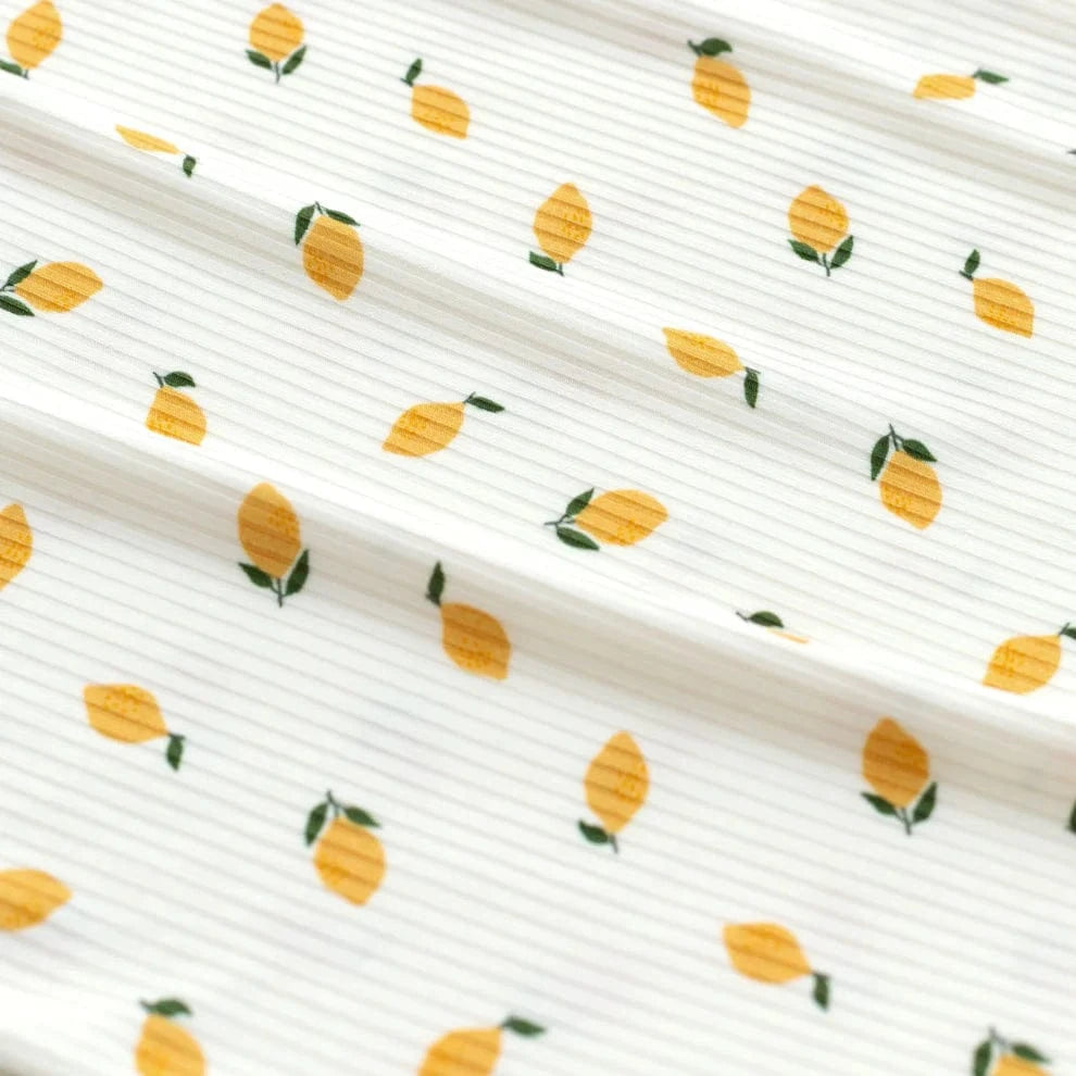 Lemons Small Ribbed Zip Romper Brave Little Ones Lil Tulips