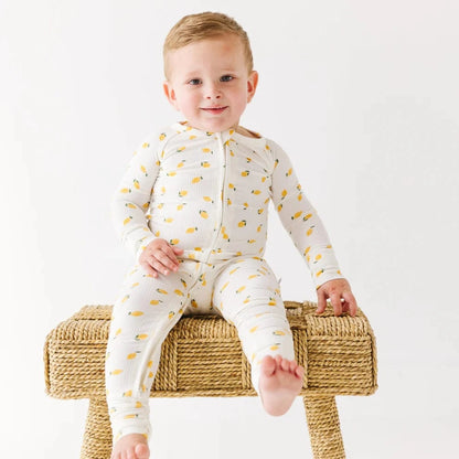 Lemons Small Ribbed Zip Romper Brave Little Ones Lil Tulips