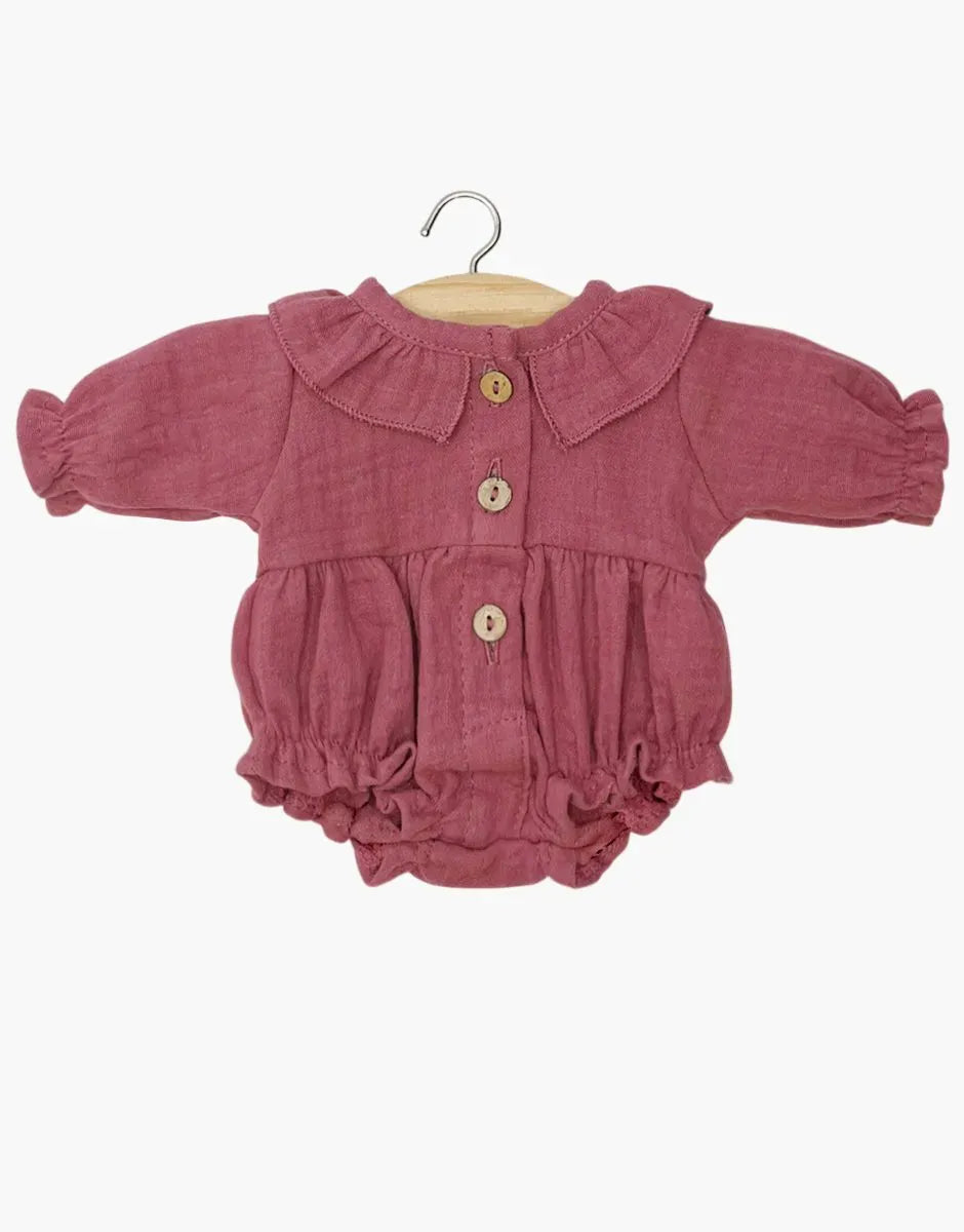 Léonore romper in raspberry Minikane Lil Tulips