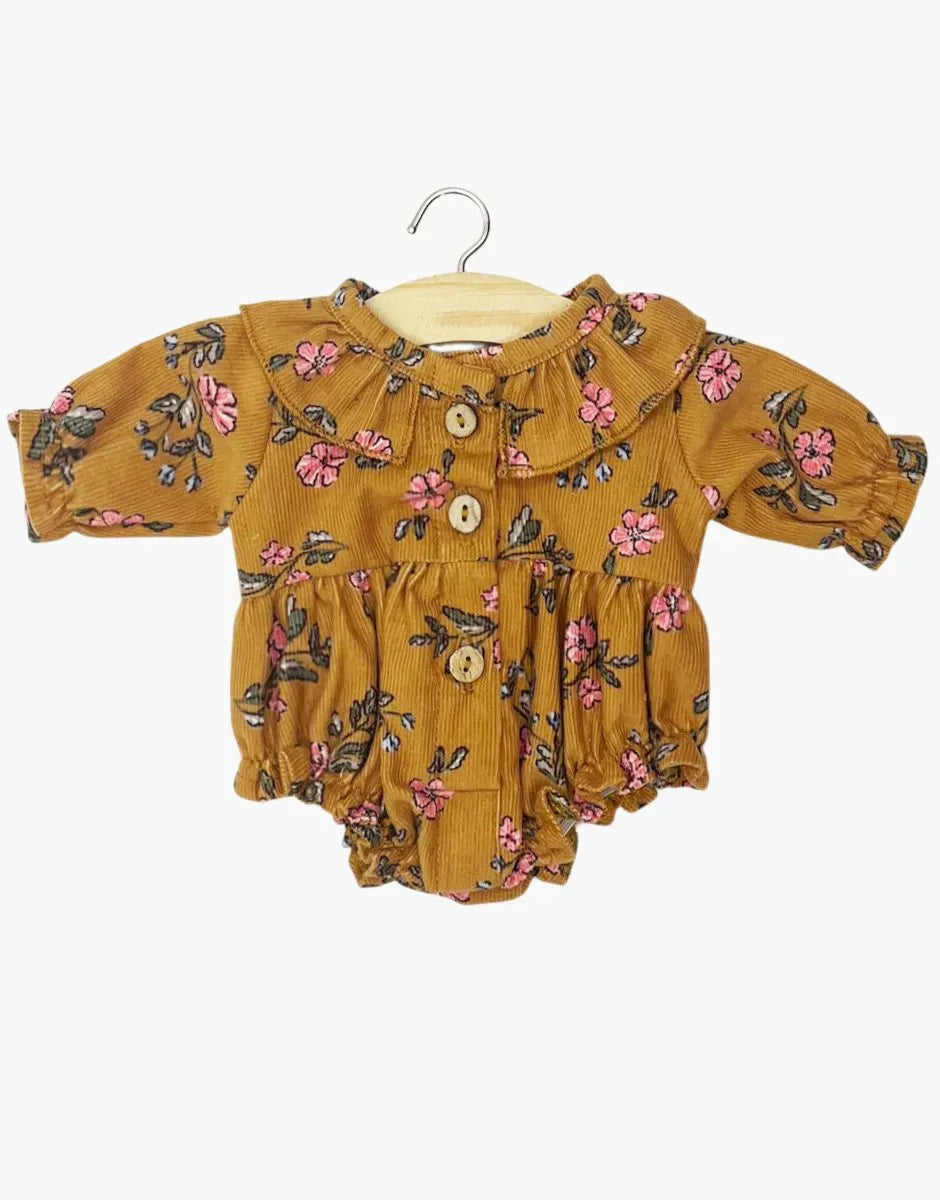 Léonore Velvet Romper in Lina Minikane Lil Tulips