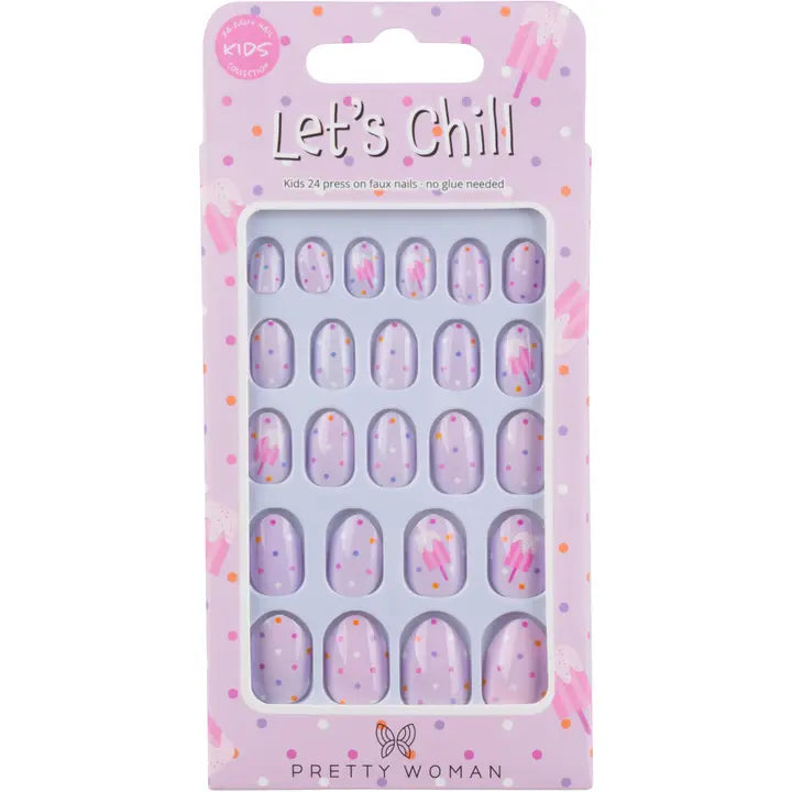 Let’s Chill Kids Press On Nails Pretty Woman Lil Tulips