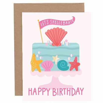 Let's Shellebrate Birthday Greeting Card Pippi Post Lil Tulips