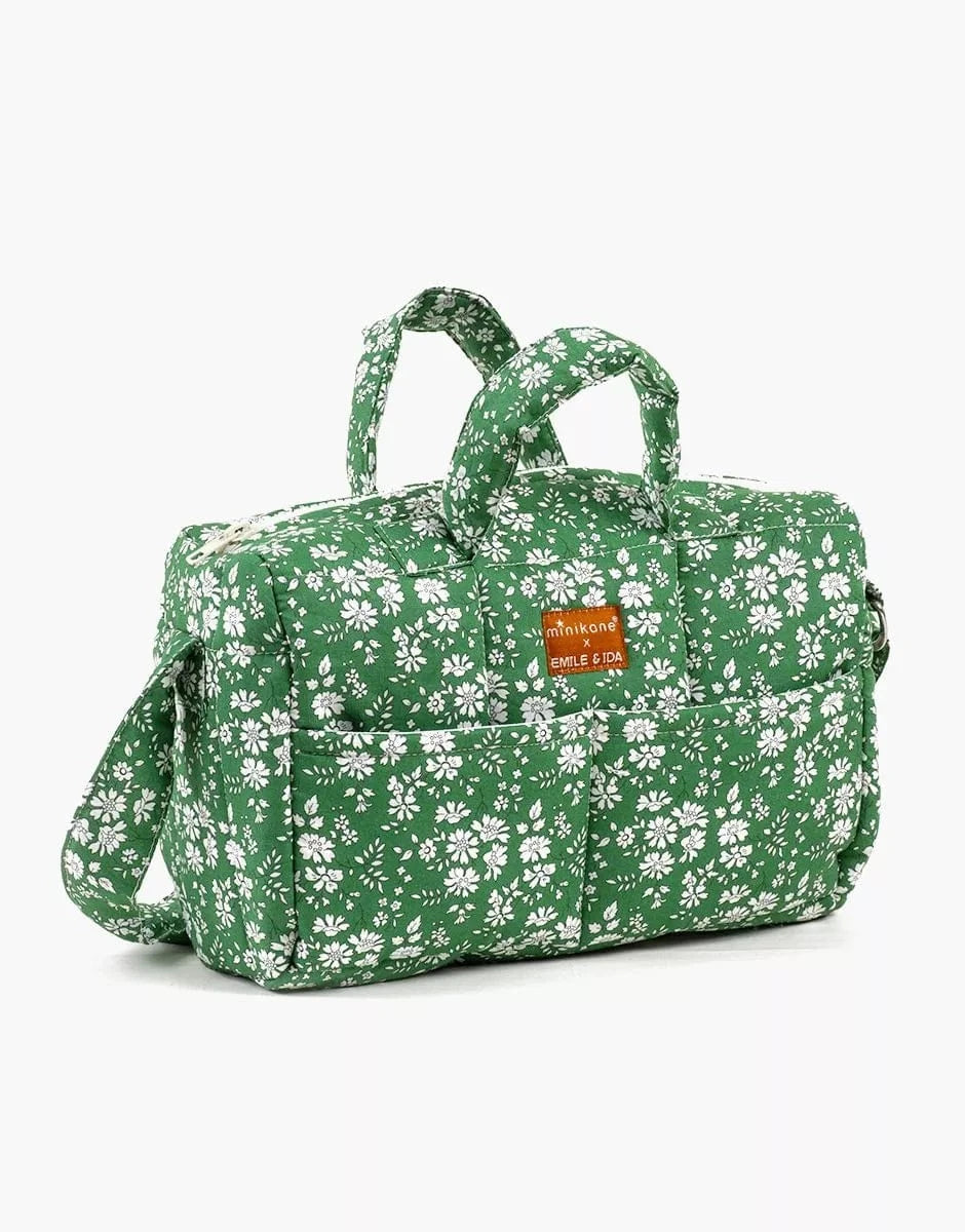 Liberty Capel green doll changing bag Emile & Ida Minikane Dolls Lil Tulips