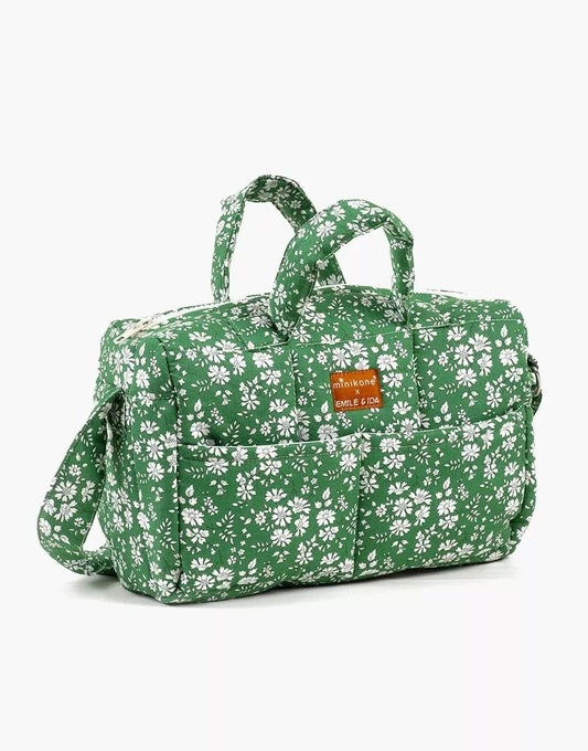 Liberty Capel green doll changing bag Emile & Ida Minikane Dolls Lil Tulips
