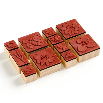 Liberty Rubber Stamp Set Chronicle Books Lil Tulips