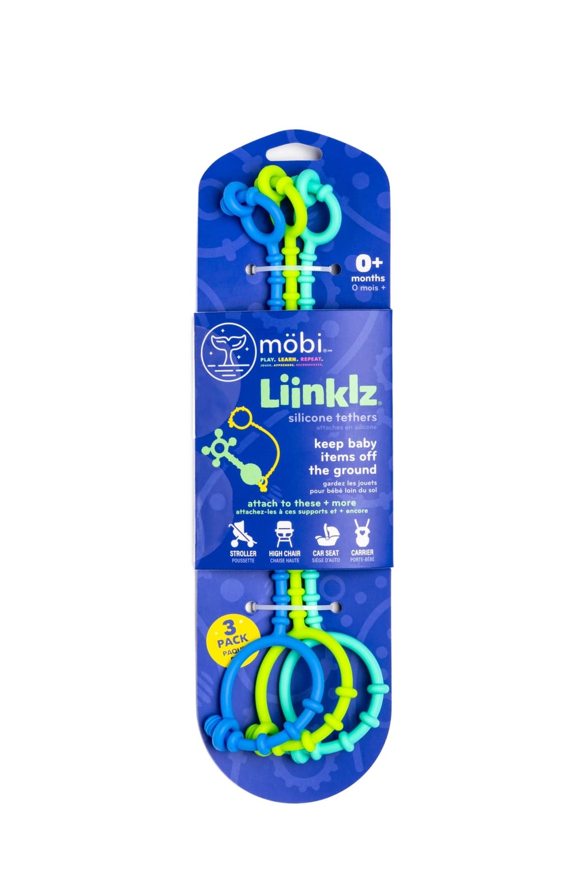 Liinklz - Silicone "Everything" Tethers Blue Mobi Lil Tulips