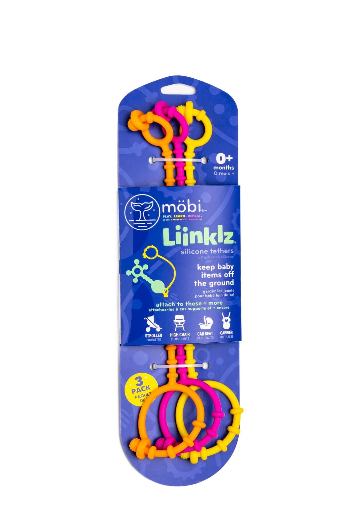 Liinklz - Silicone "Everything" Tethers Yellow Mobi Lil Tulips