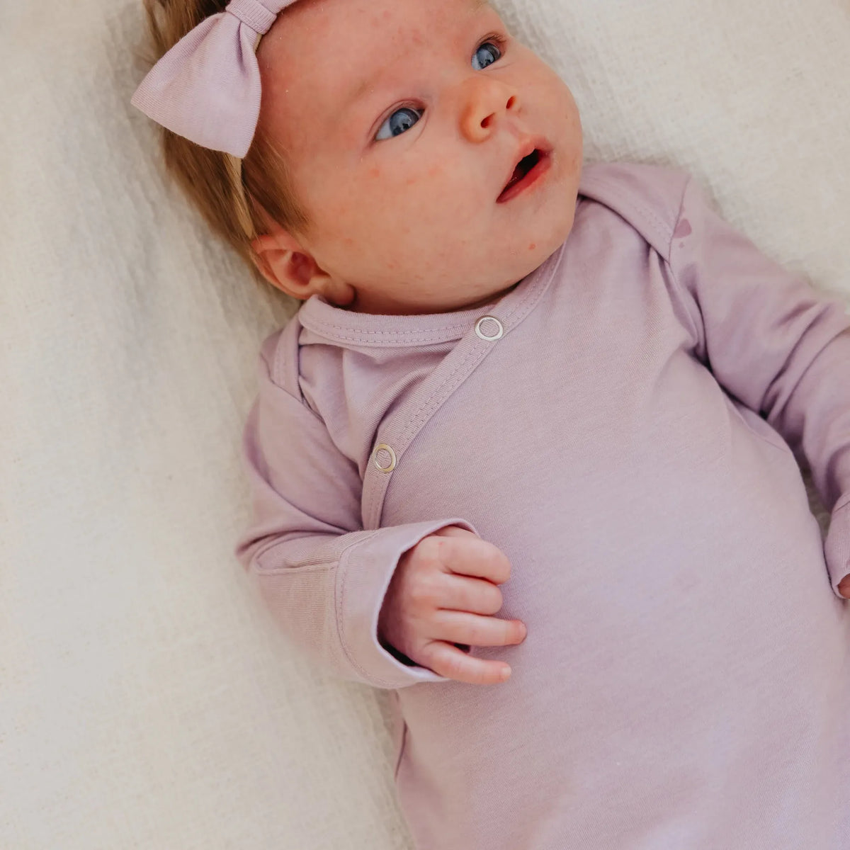 Lilly Newborn Knotted Gown Copper Pearl Lil Tulips