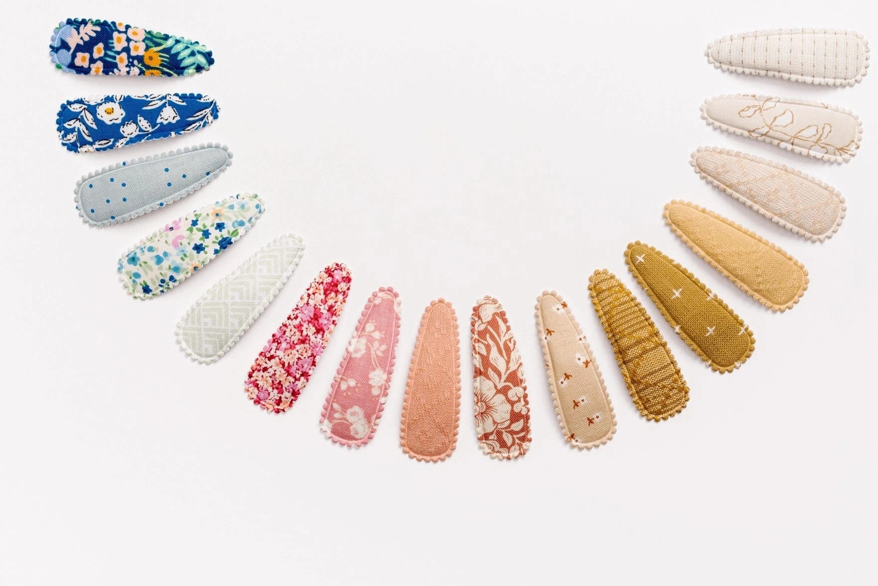 Linen Fabric Hair Clips - Berry Pink Frankie & Claude buble Lil Tulips