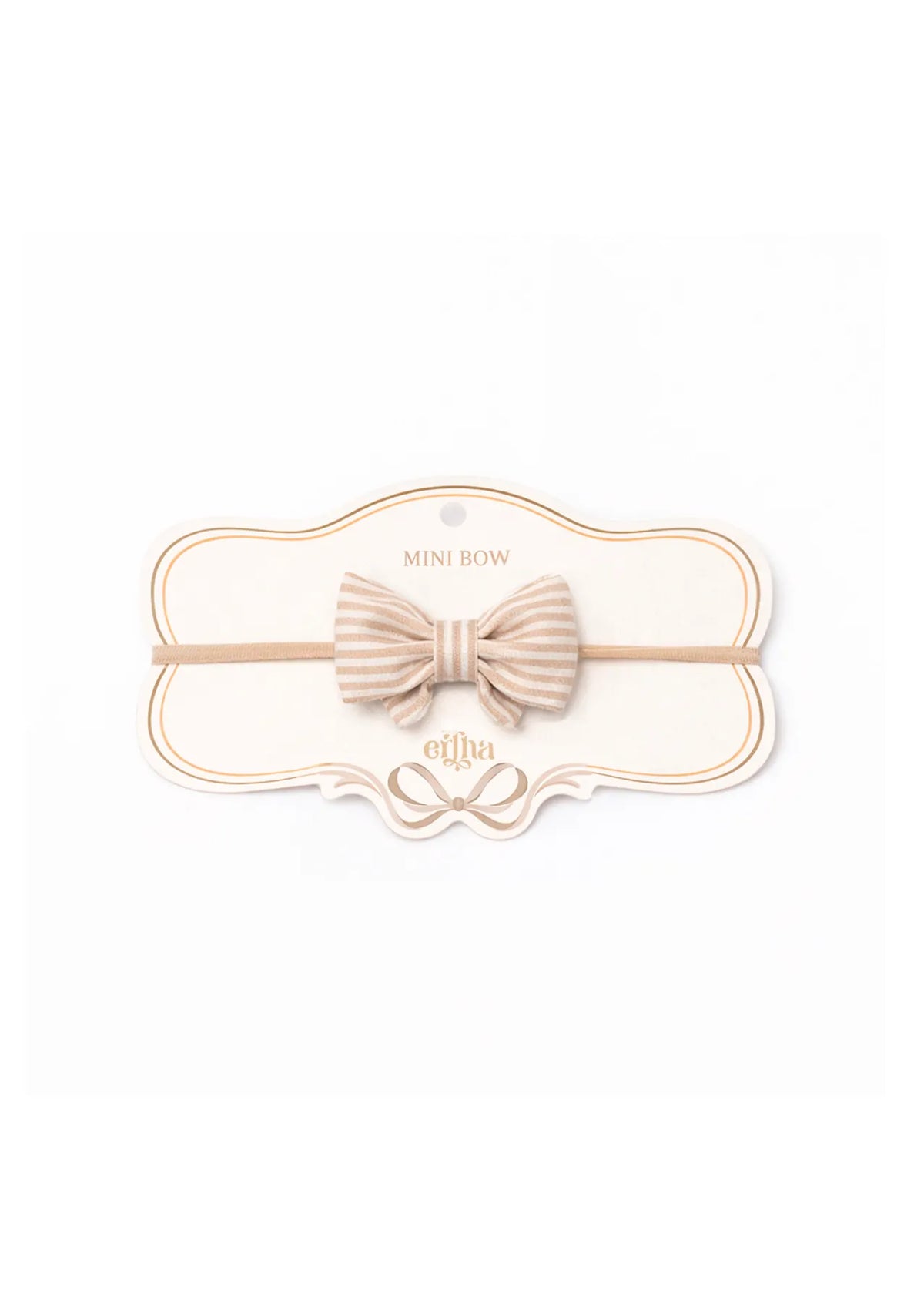 Little Bow Headband - Toffee Lines Mrs. Ertha Lil Tulips