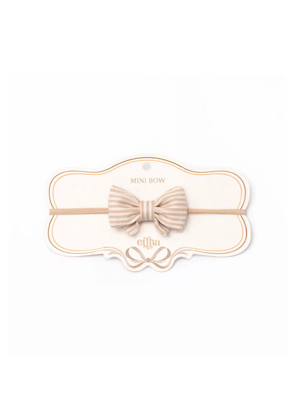 Little Bow Headband - Toffee Lines Mrs. Ertha Lil Tulips
