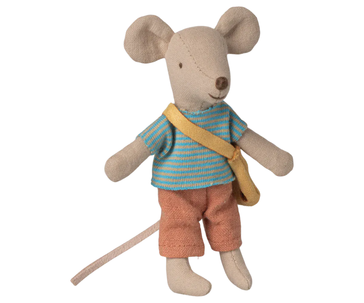 Little brother mouse with bag Maileg Lil Tulips