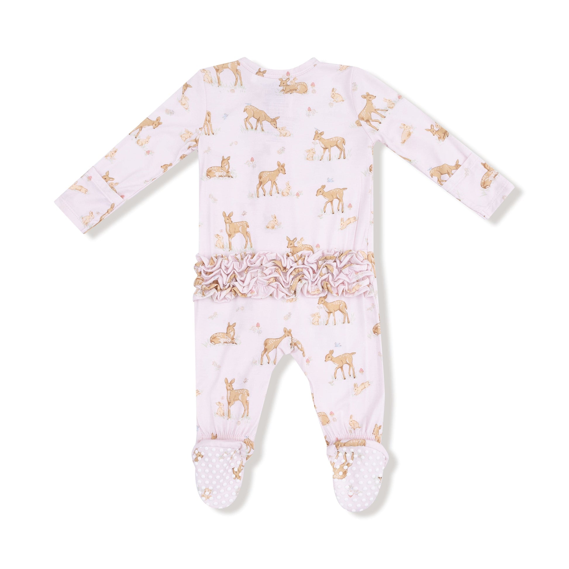 Little Fawn - 2 Way Zipper Ruffle Back Footie Angel Dear Lil Tulips