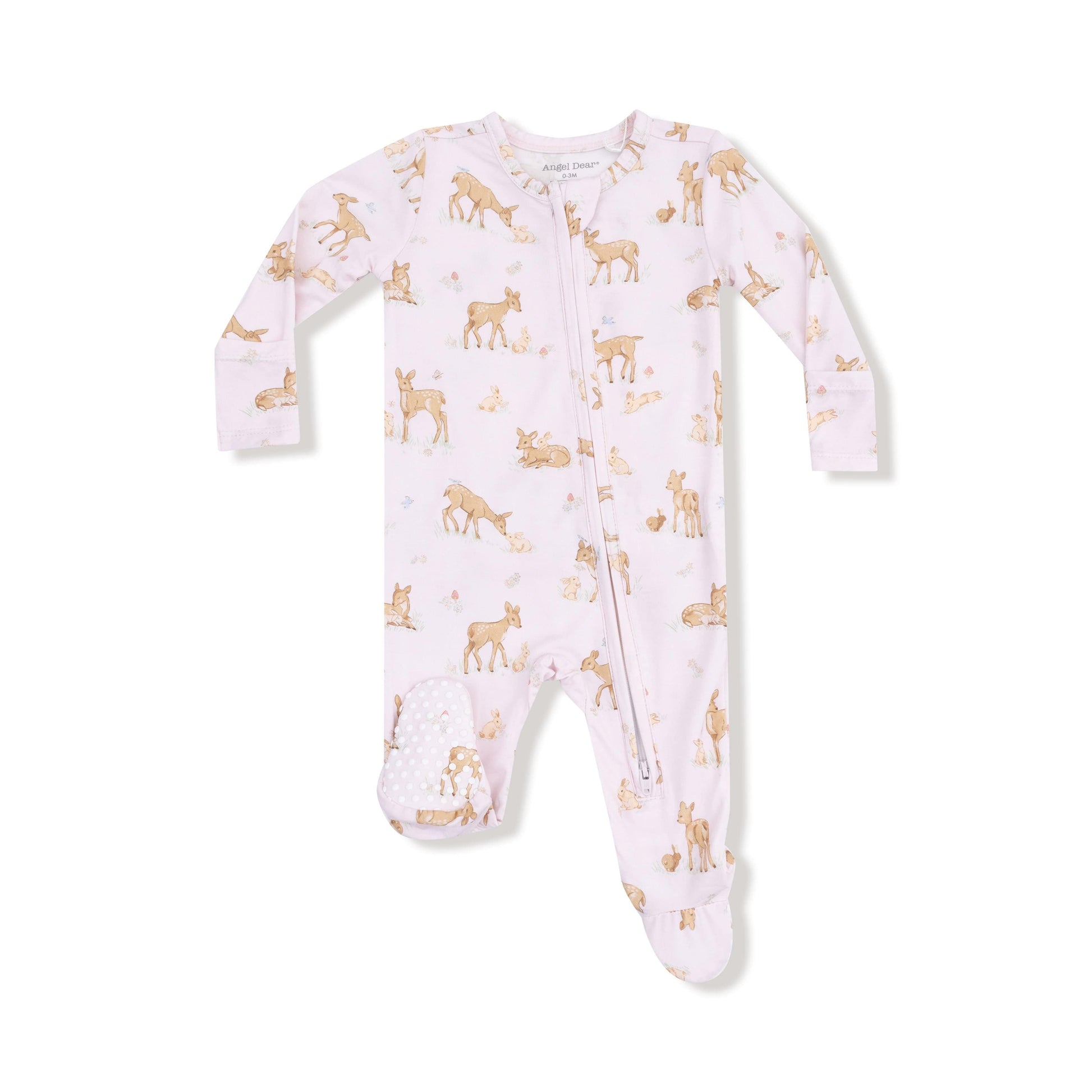 Little Fawn - 2 Way Zipper Ruffle Back Footie Angel Dear Lil Tulips