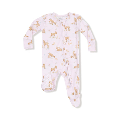 Little Fawn - 2 Way Zipper Ruffle Back Footie Angel Dear Lil Tulips