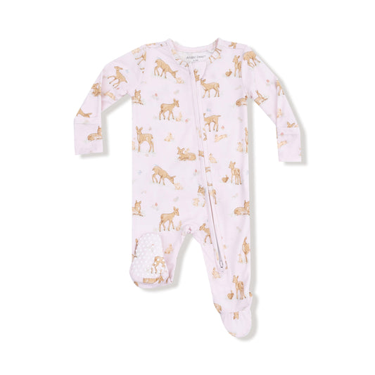 Little Fawn - 2 Way Zipper Ruffle Back Footie Angel Dear Lil Tulips