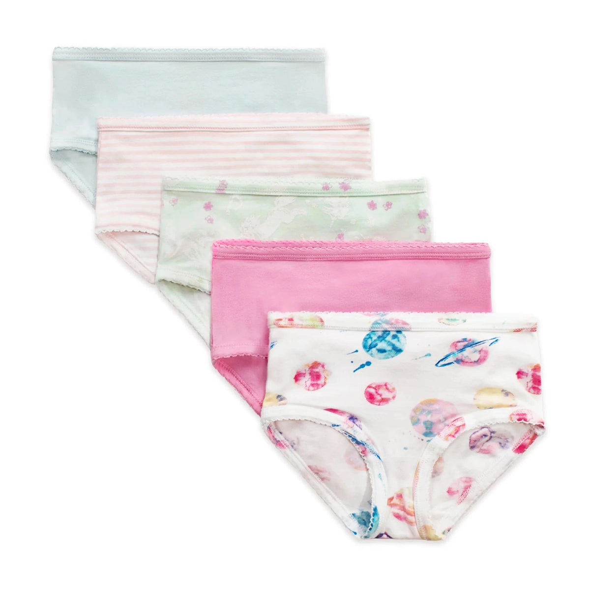 Little Planets & Magical Unicorn Underwear - Set of 5 Burt's Bees Baby Lil Tulips