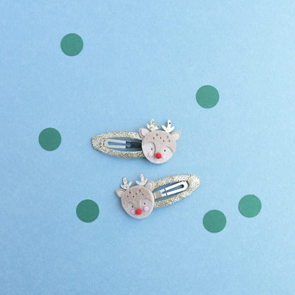 Little Reindeer Hair Clips Rockahula Kids Lil Tulips
