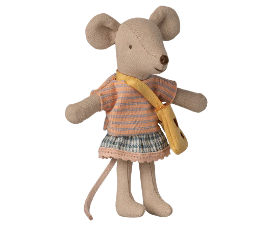Little sister mouse with bag Maileg Lil Tulips
