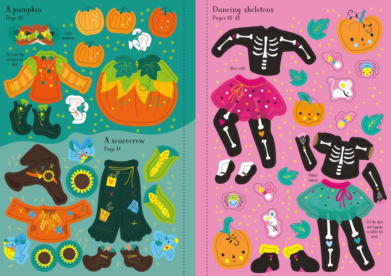 Little Sticker Dolly Dressing Halloween Harper Collins Childrens Lil Tulips