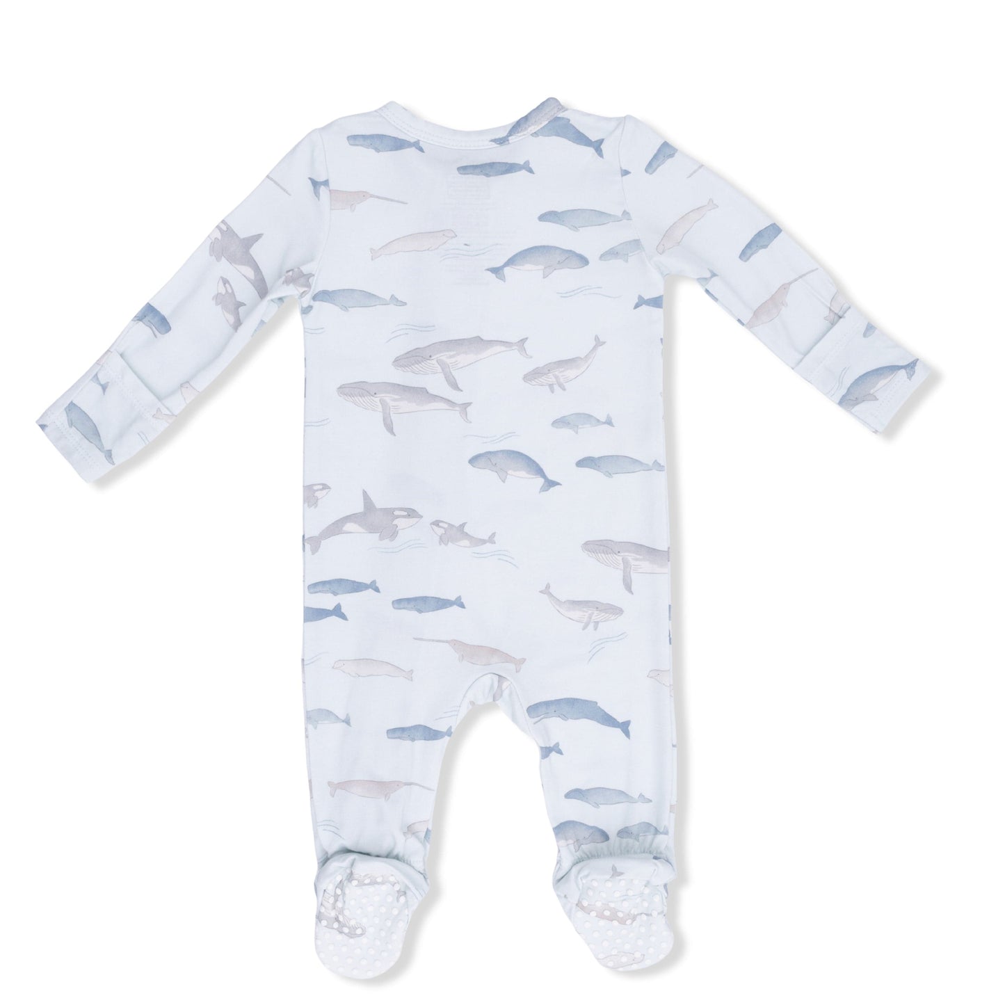 Little Whales - 2 Way Zipper Footie Angel Dear Lil Tulips