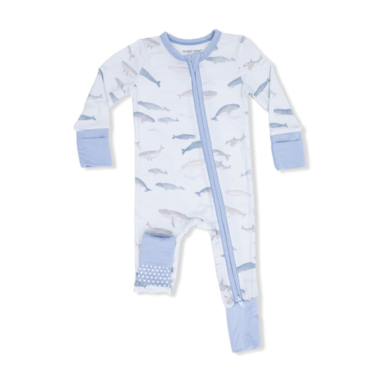 Little Whales - 2 Way Zipper Romper Angel Dear Lil Tulips